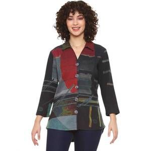 NEW PARSLEY & SAGE koko shirt in black multi